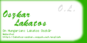 oszkar lakatos business card